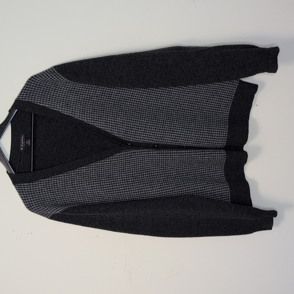 Brooks Brothers Men's Lambswool V-Neck Herringbone Cardigan Size XXL